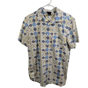 The North Face Baytrail Short Sleeve Geometric Scenic Pattern Shirt Size L 3726